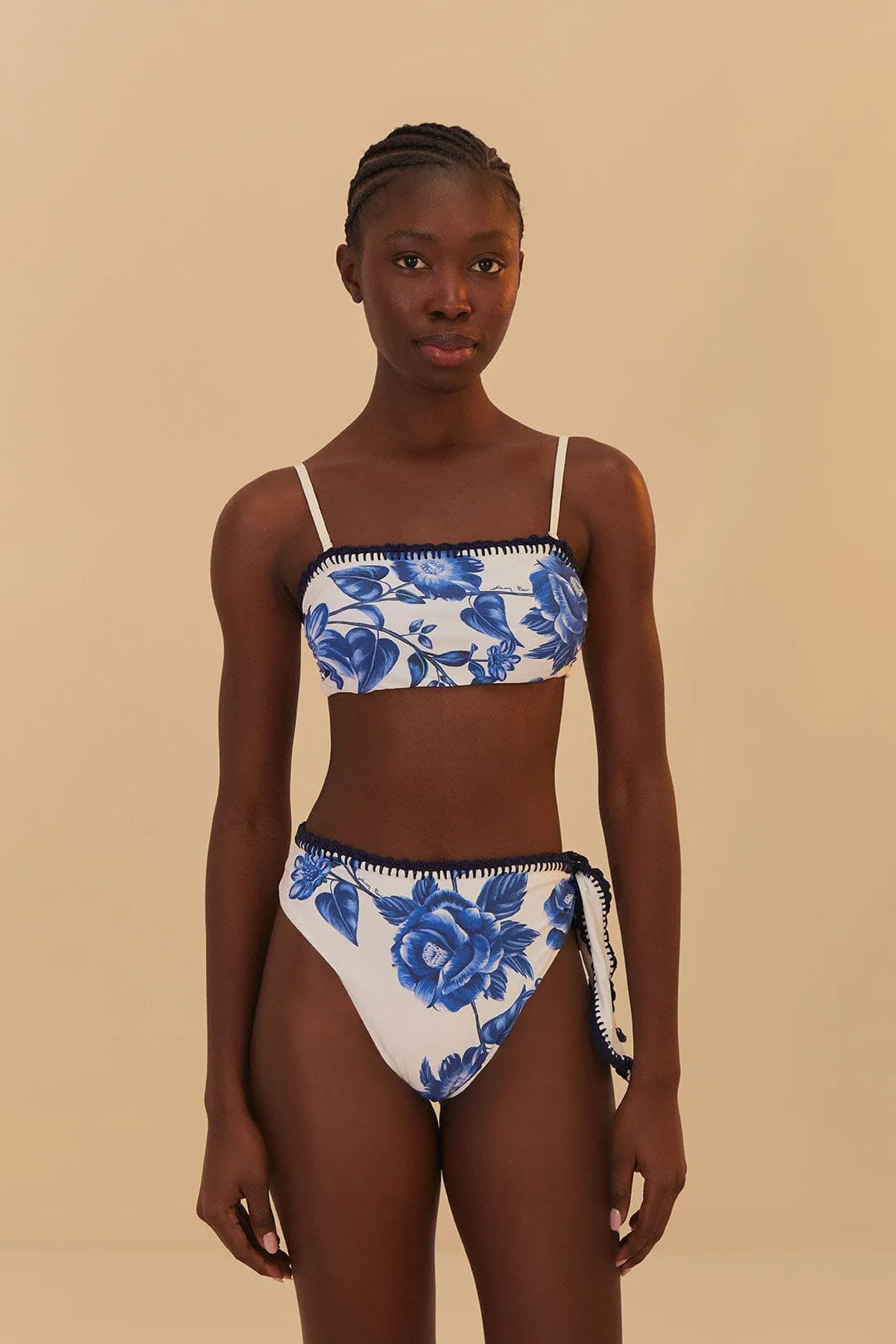 Floral Cascade Full High Waist Bikini Bottom sold by FARM Rio