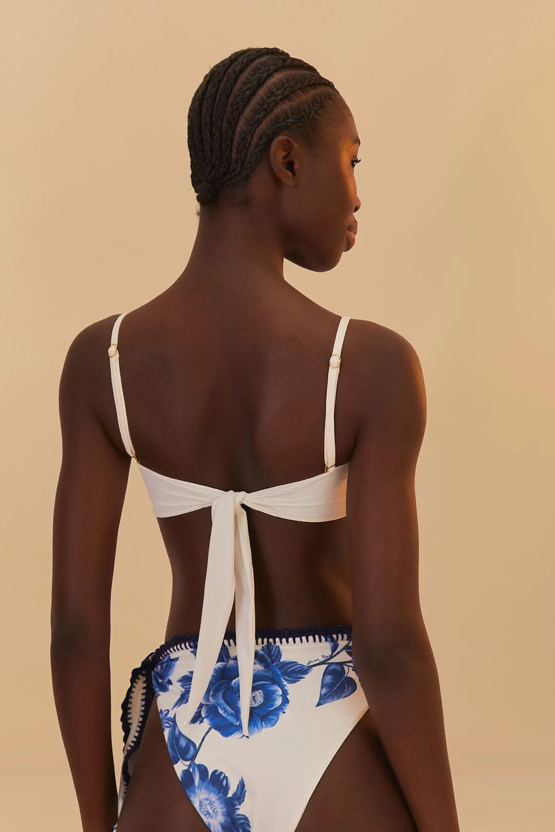 Blue Floral Cascade Bikini Top sold by FARM Rio product image thumbnail 5