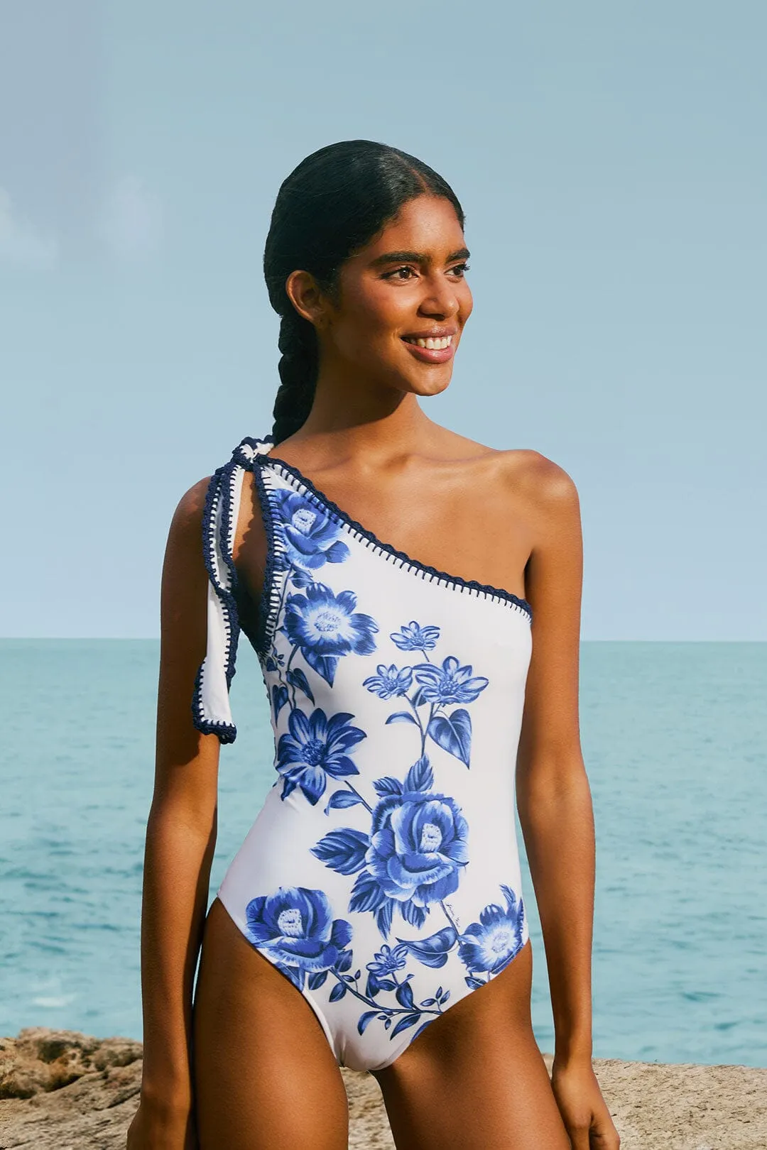 Blue Floral Cascade One Piece sold by FARM Rio product image thumbnail 3