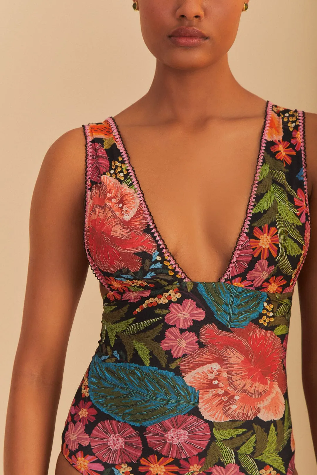 Stitched Garden One Piece sold by FARM Rio product image thumbnail 2