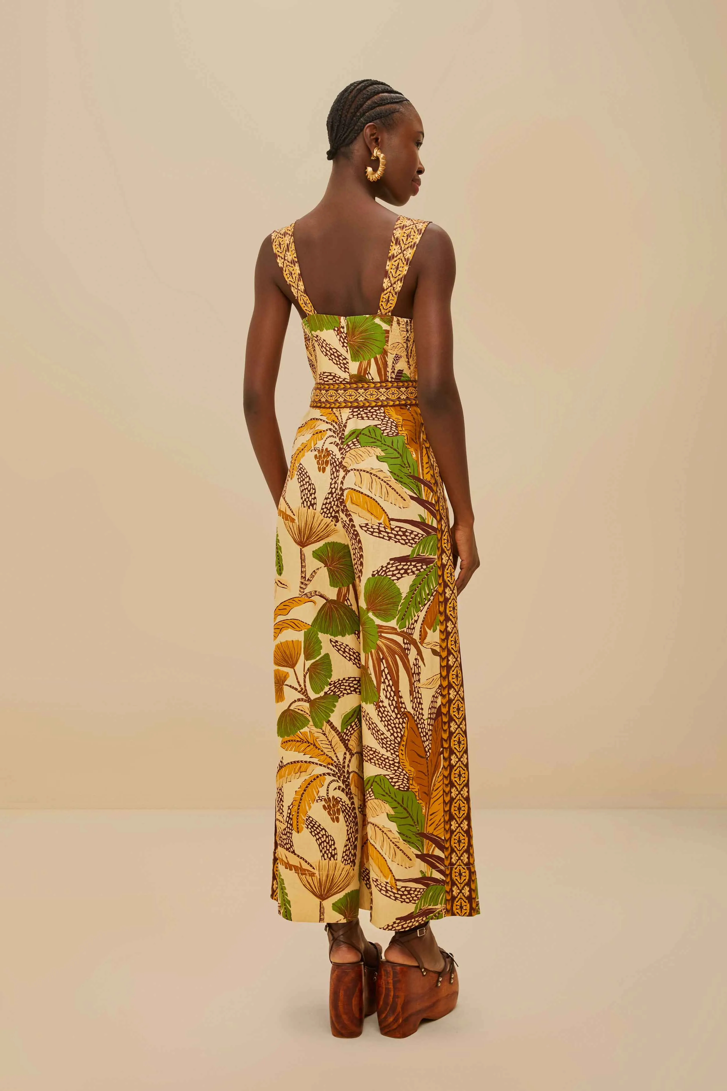 Foliage Sketch Sand Jumpsuit sold by FARM Rio product image thumbnail 4