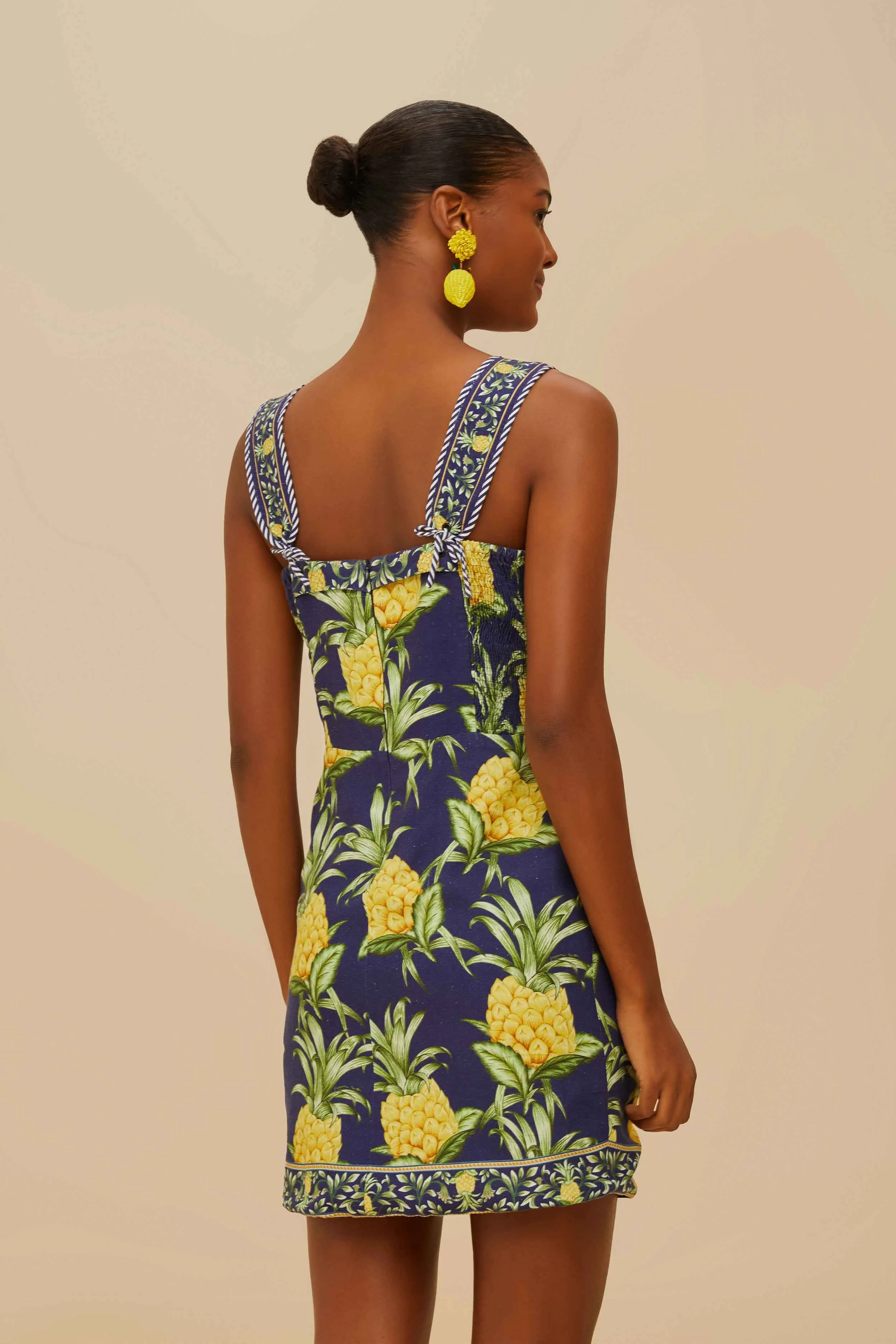 Delicate Pineapple Navy Blue Sleeveless Lacing Min sold by FARM Rio product image thumbnail 3