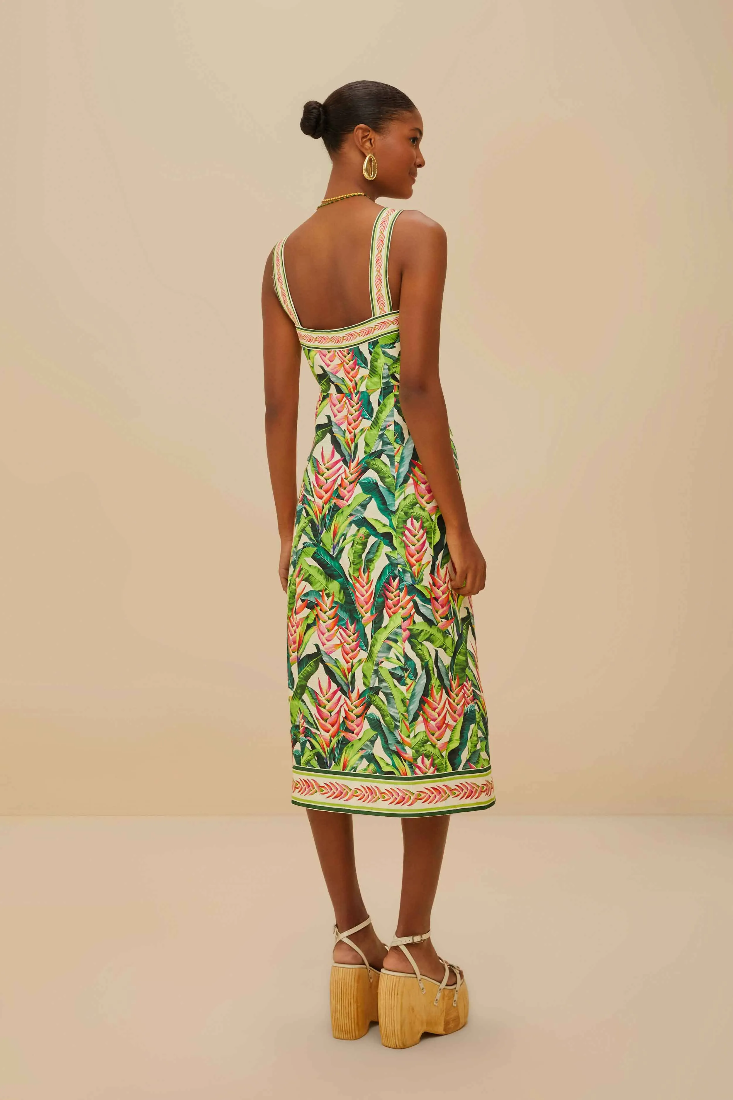 Heli Leaves Pearl Midi Dress sold by FARM Rio product image thumbnail 4