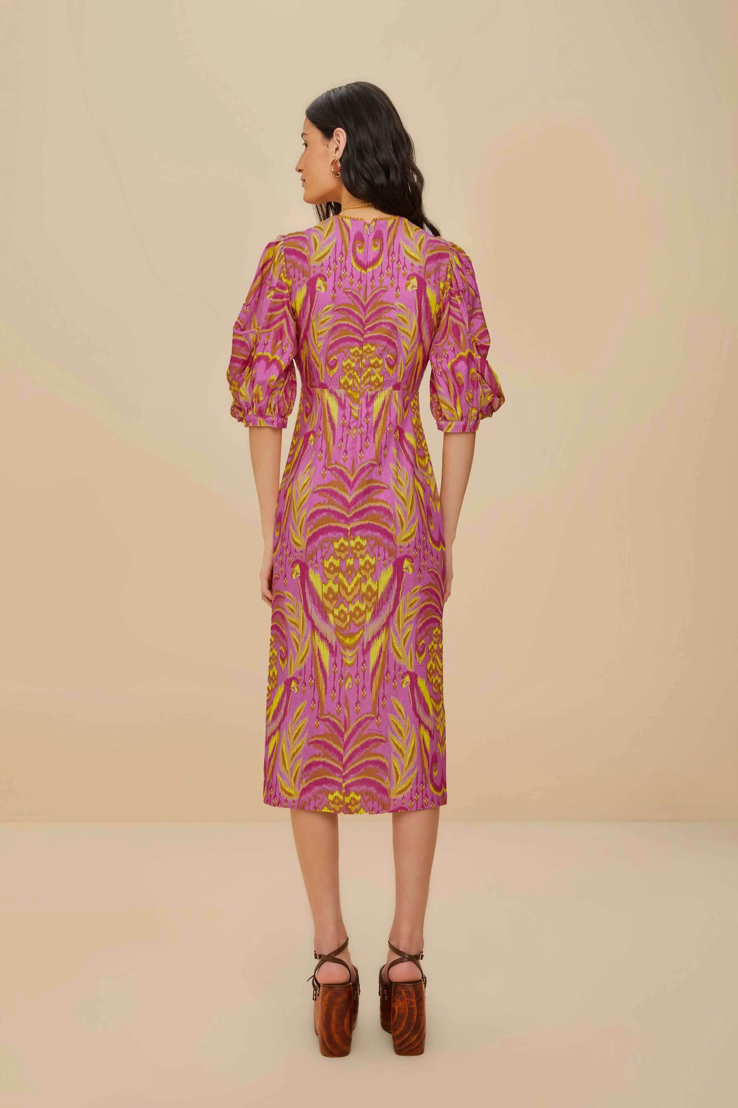 Pineapple Tapestry Pink Midi Dress sold by FARM Rio product image thumbnail 4