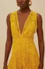 Landscape Guipure Mustard Yellow Midi Dress sold by FARM Rio