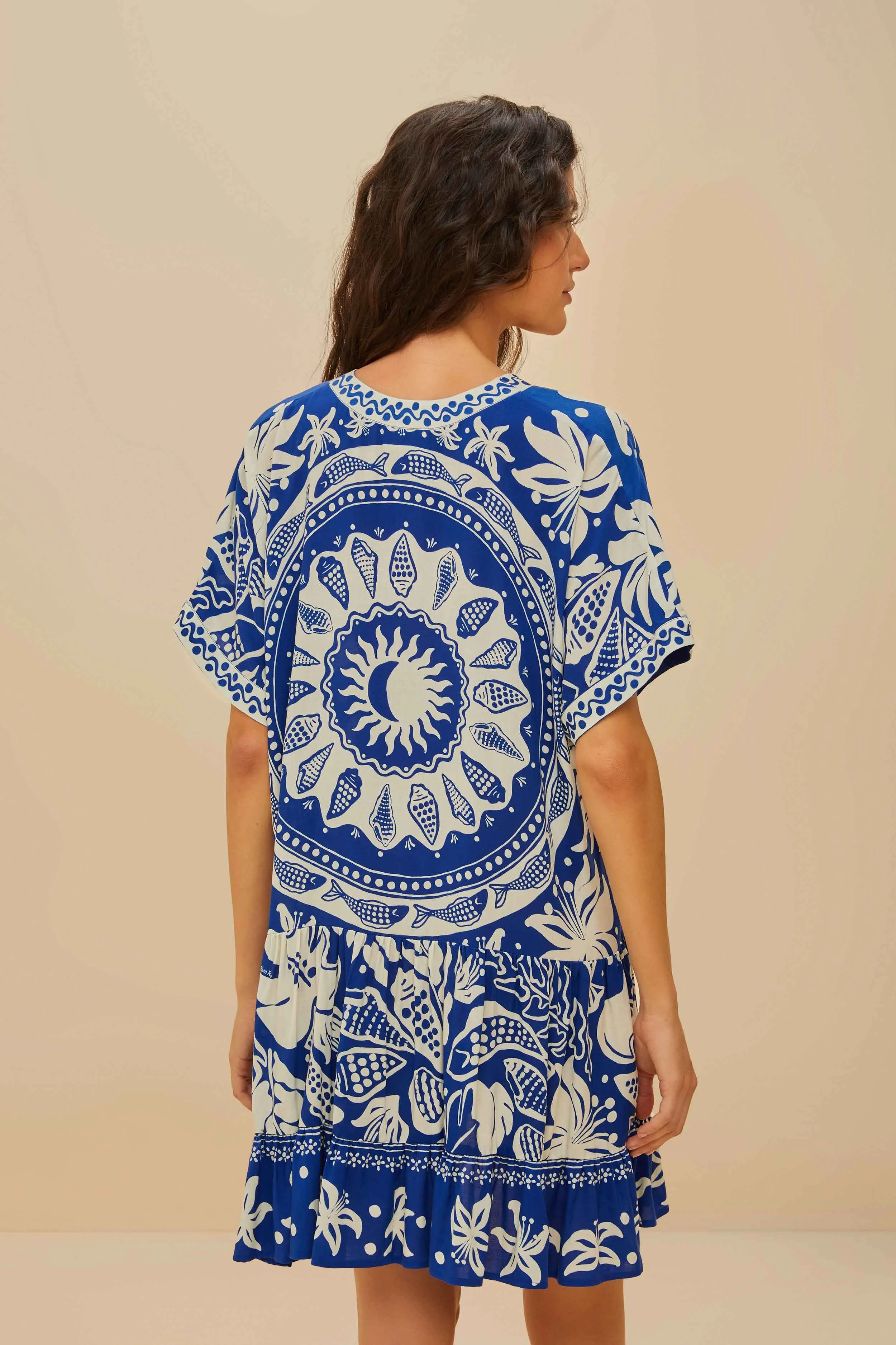 Ocean Scarf Mini Dress sold by FARM Rio product image thumbnail 4