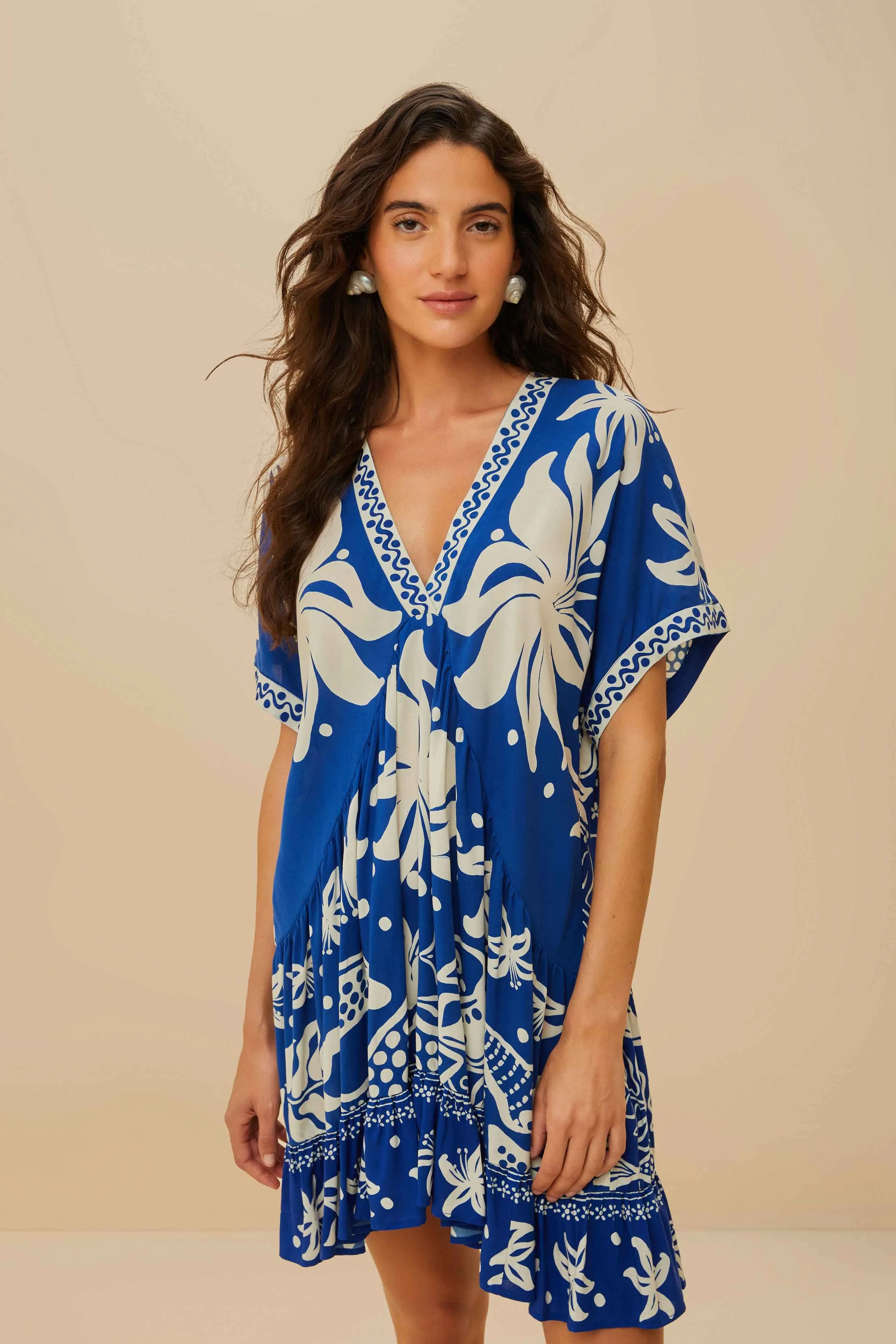 Ocean Scarf Mini Dress sold by FARM Rio product image thumbnail 2
