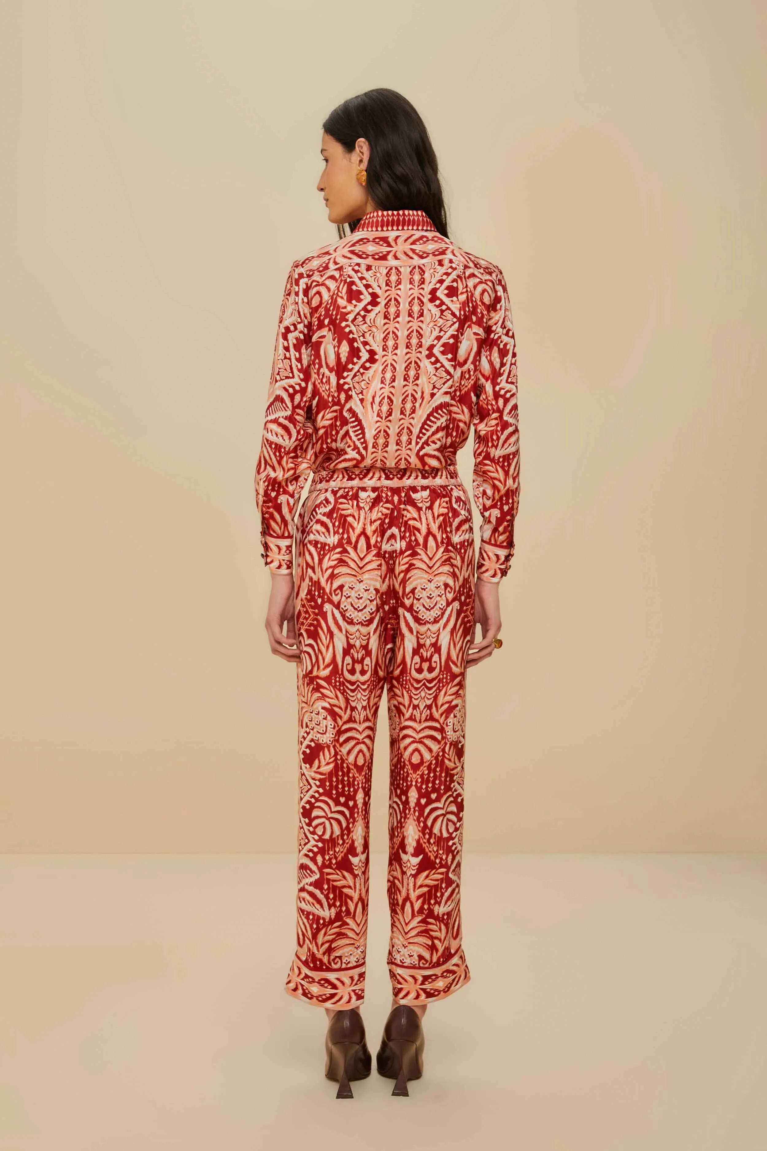 Tropical Tapestry Red Pajama Pants sold by FARM Rio product image thumbnail 3