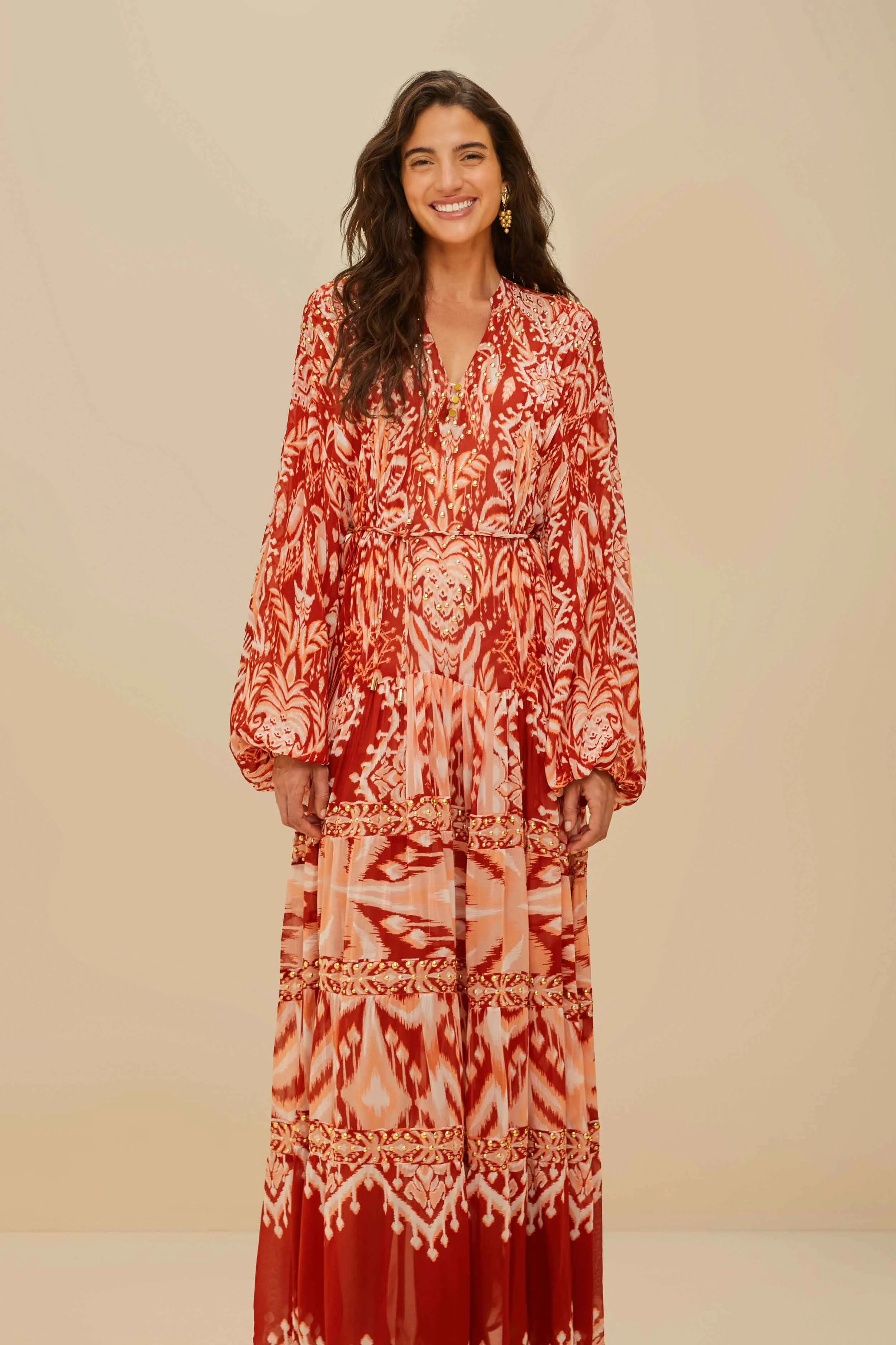 Tropical Tapestry Red Metal Embroidered Tiered Max sold by FARM Rio product image thumbnail 2