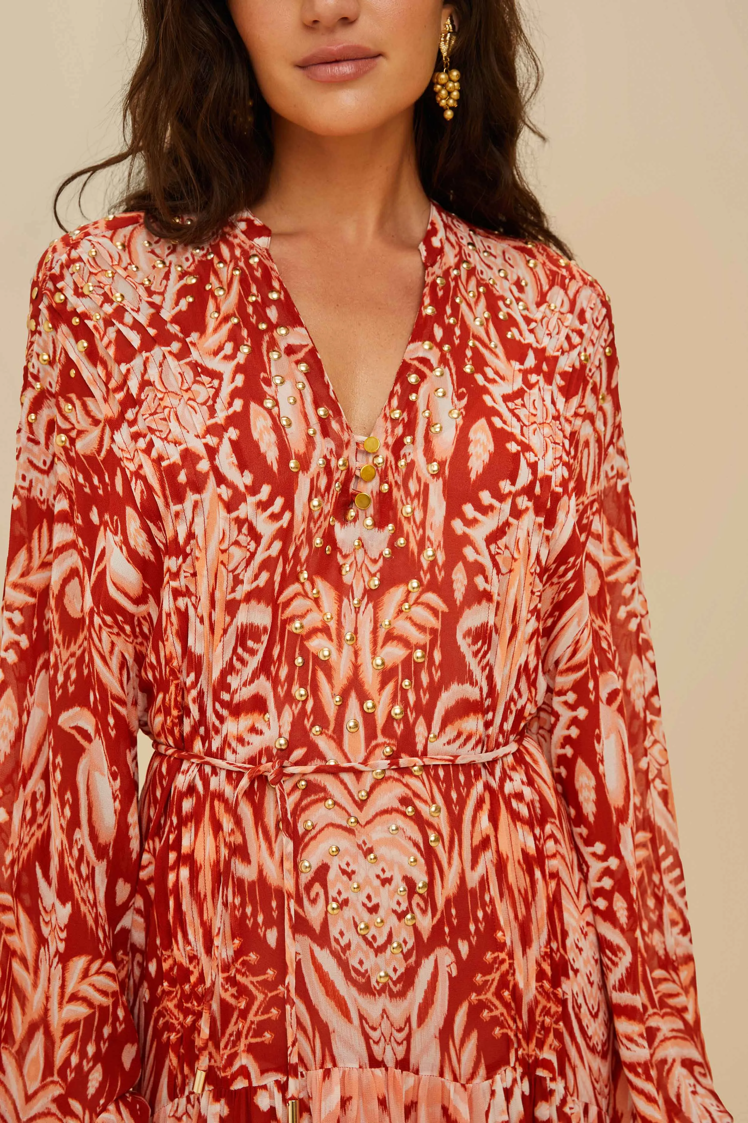 Tropical Tapestry Red Metal Embroidered Tiered Max sold by FARM Rio product image thumbnail 3