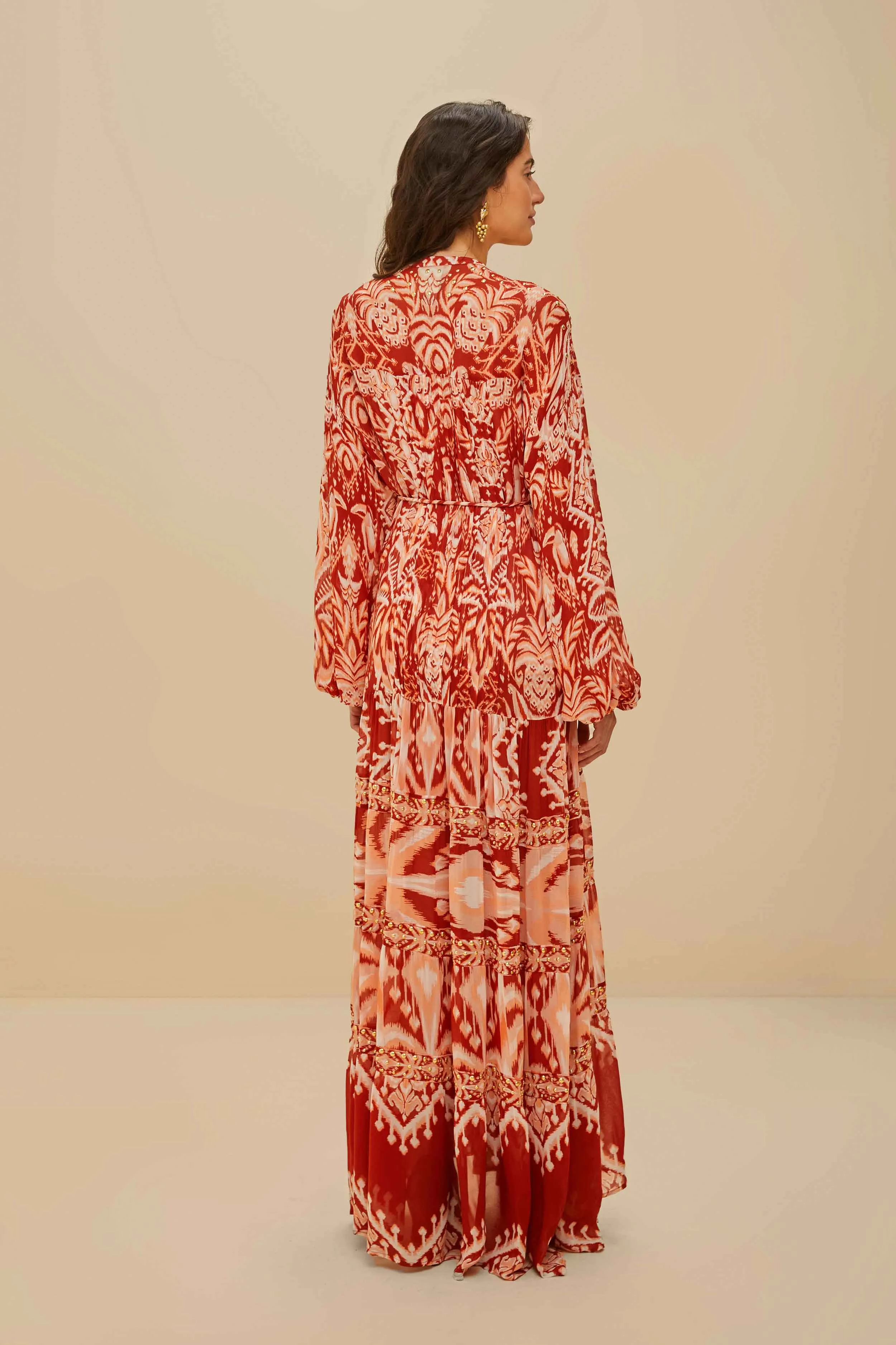 Tropical Tapestry Red Metal Embroidered Tiered Max sold by FARM Rio product image thumbnail 4