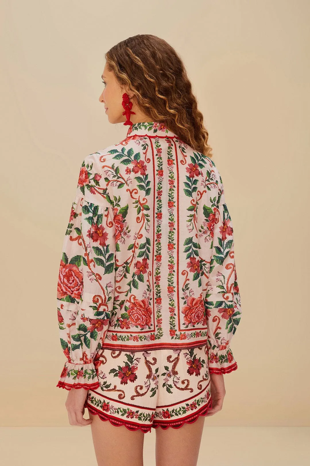 Flower Tapestry Pink Shirt sold by FARM Rio product image thumbnail 3