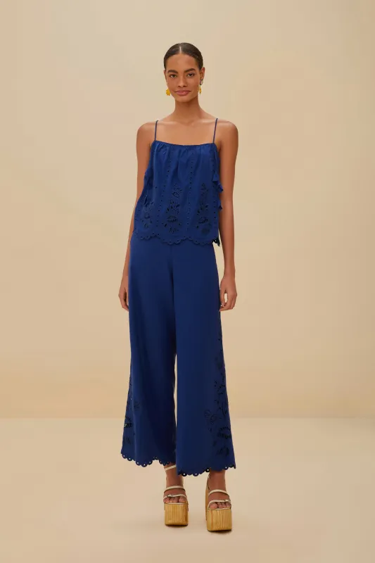 Blue Richelieu LENZING™ ECOVERO™ Euroflax™ Pants sold by FARM Rio