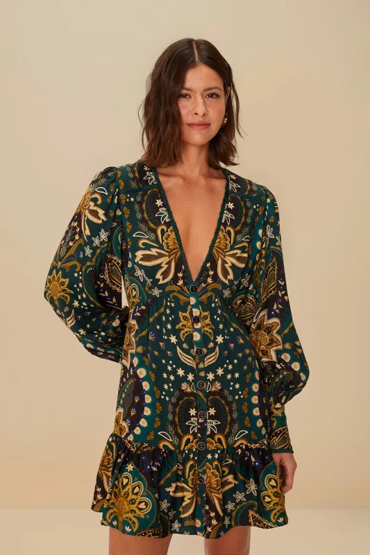 Black Jaipur LENZING™ ECOVERO™ Viscose Mini Dress sold by FARM Rio