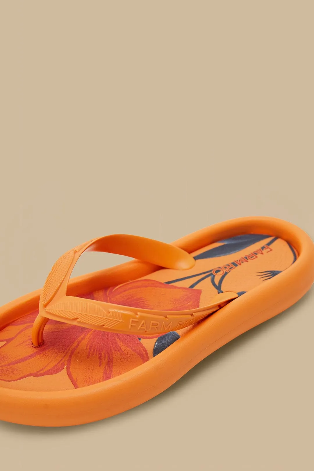Orange California Canoe Flip Flop sold by FARM Rio product image thumbnail 4