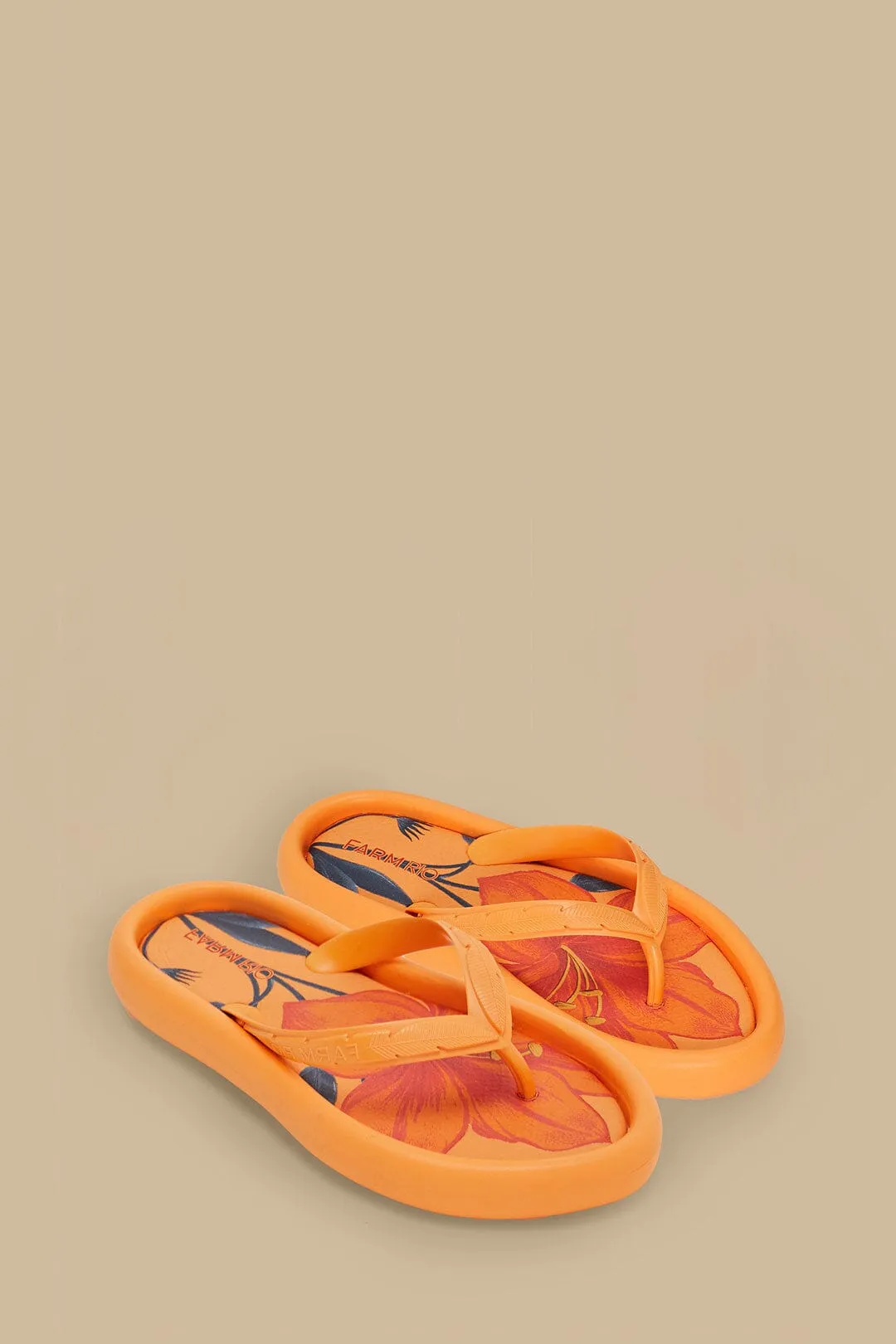 Orange California Canoe Flip Flop sold by FARM Rio product image thumbnail 2