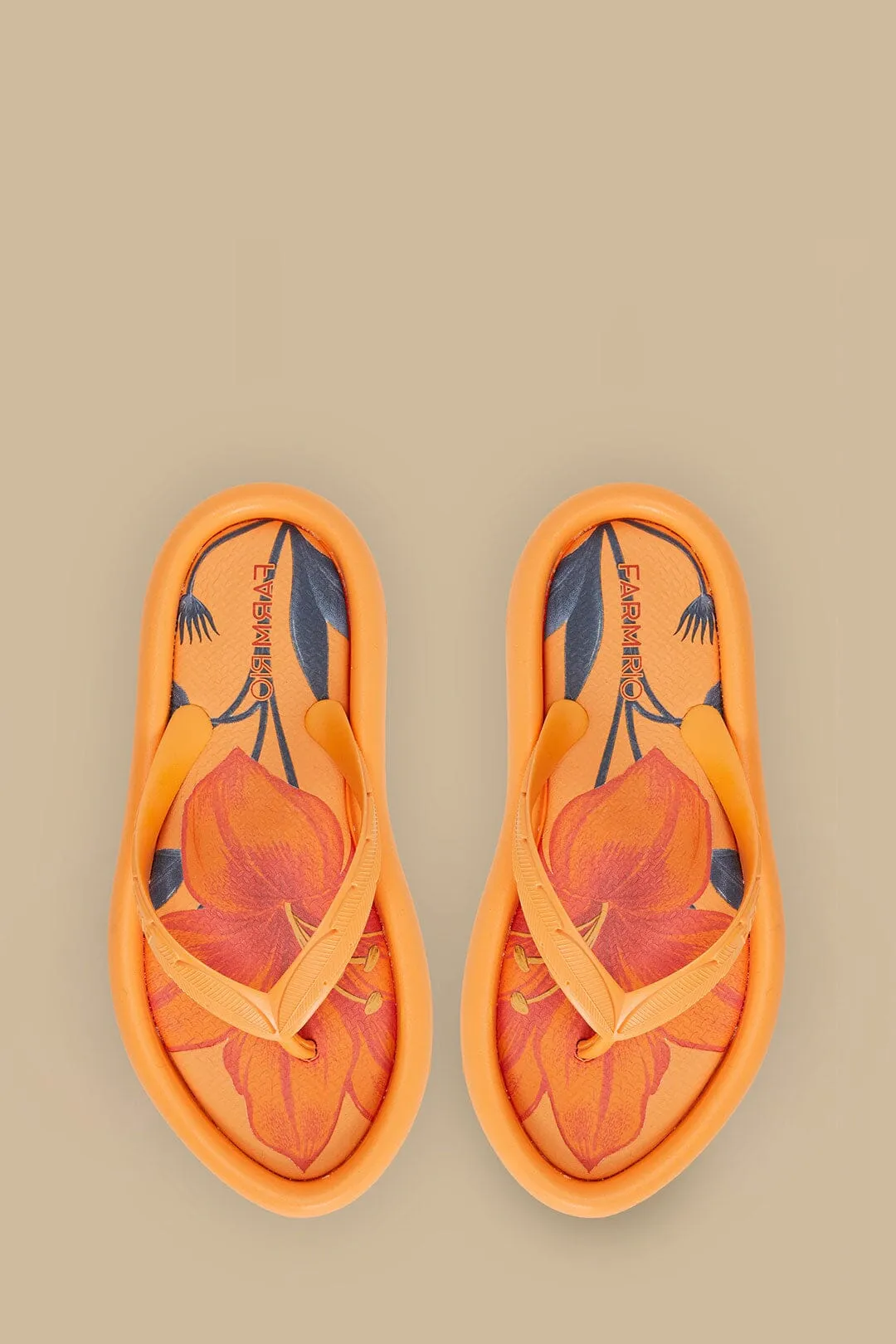 Orange California Canoe Flip Flop sold by FARM Rio product image thumbnail 3