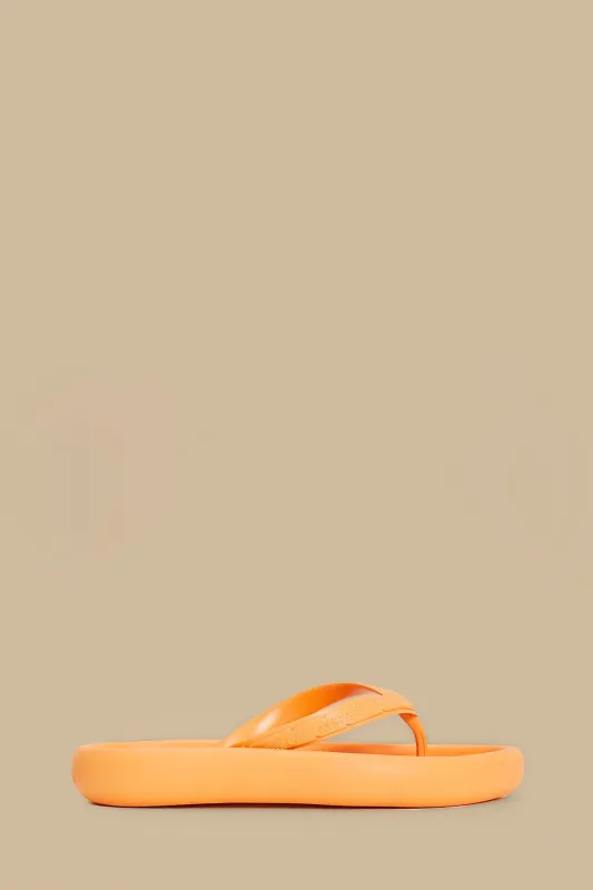 Orange California Canoe Flip Flop sold by FARM Rio