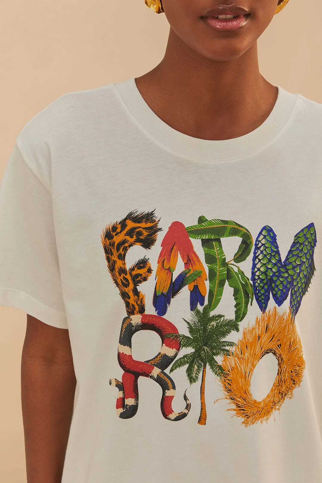 Off-White Farm Rio Wild Relaxed T-Shirt sold by FARM Rio product image thumbnail 4