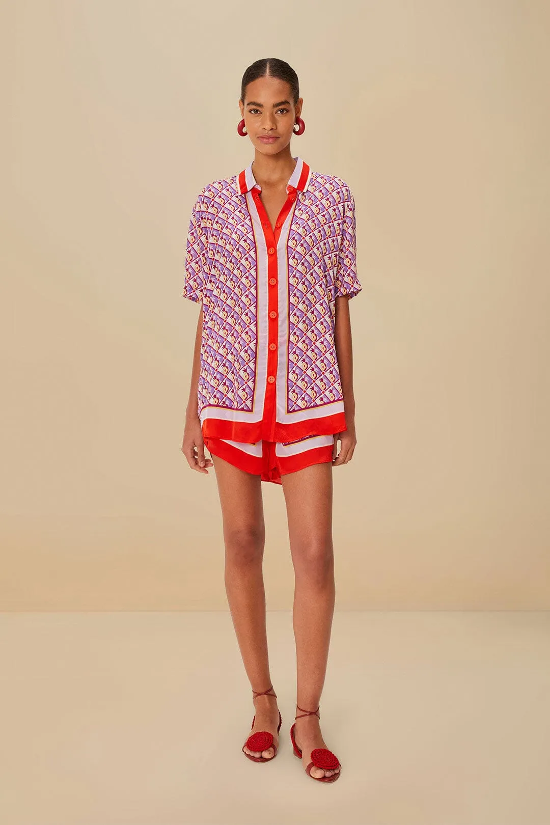 Multicolor Graphic Pineapple Scarf Shorts sold by FARM Rio