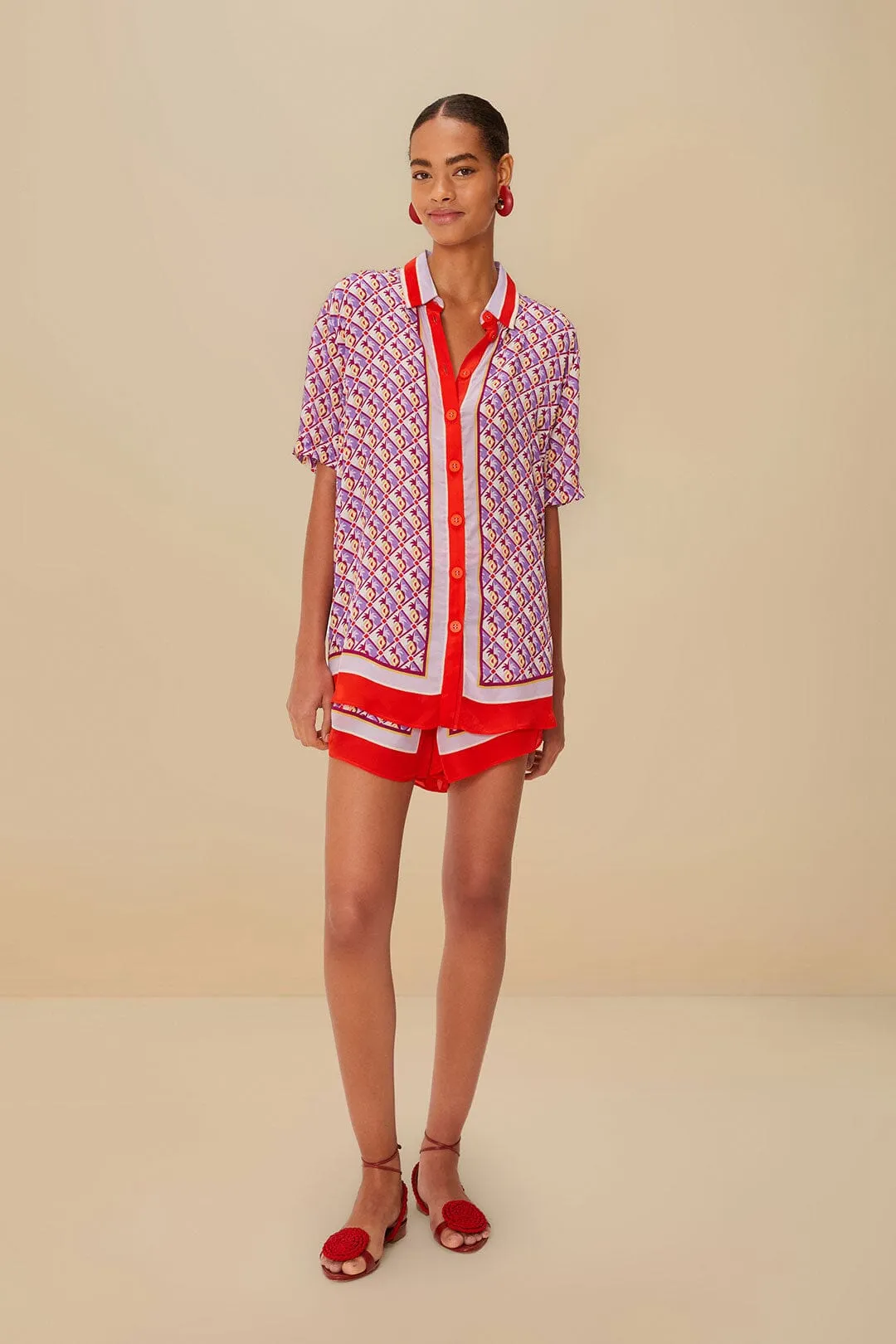 Multicolor Graphic Pineapple Scarf Shirt sold by FARM Rio product image thumbnail 2