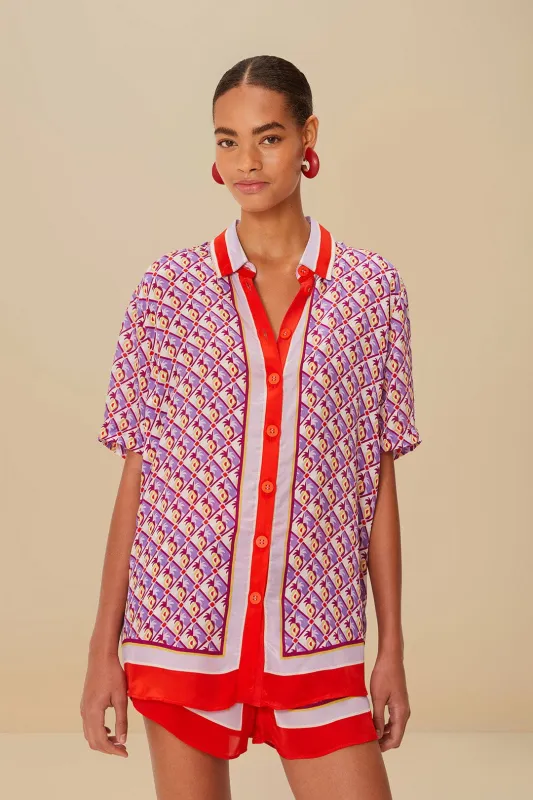 Multicolor Graphic Pineapple Scarf Shirt sold by FARM Rio