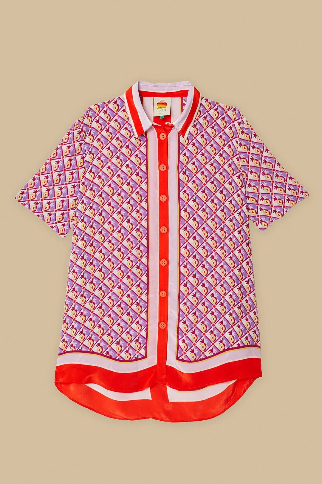 Multicolor Graphic Pineapple Scarf Shirt sold by FARM Rio product image thumbnail 5