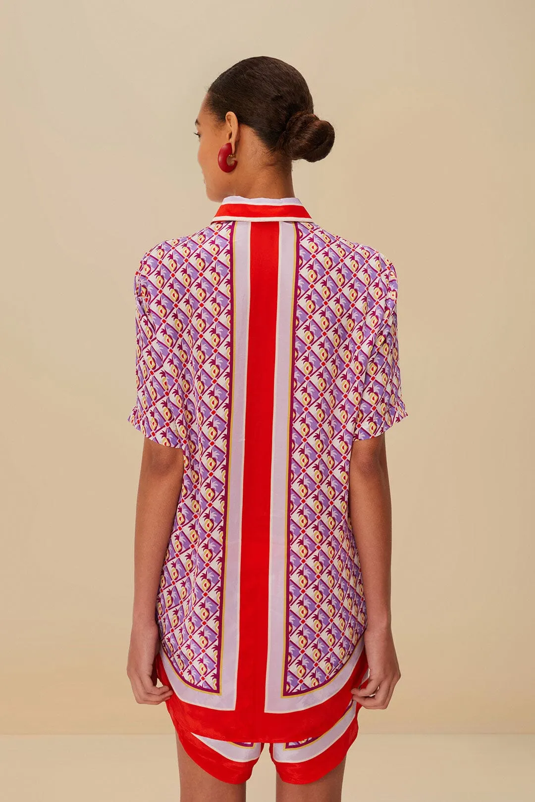 Multicolor Graphic Pineapple Scarf Shirt sold by FARM Rio product image thumbnail 4