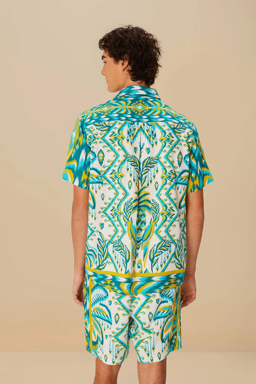 Sand Tropical Tapestry LENZING™ ECOVERO™ Euroflax™ Shorts sold by FARM Rio product image thumbnail 5