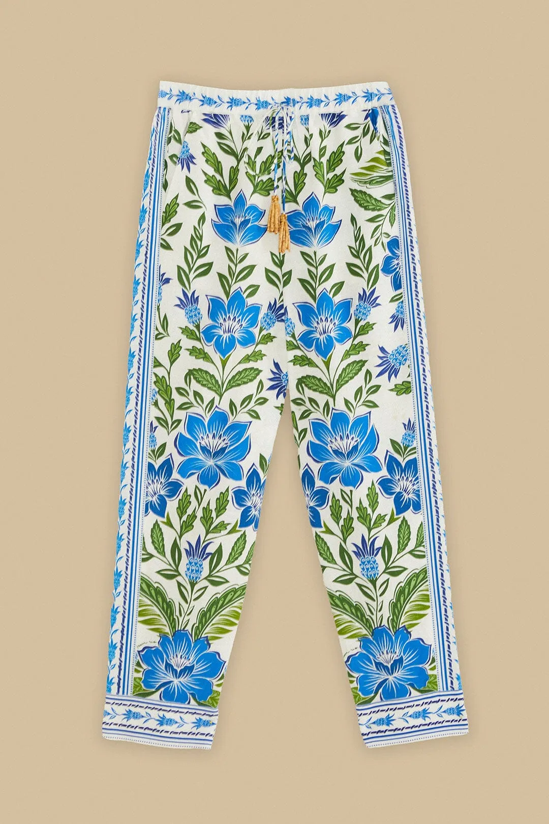 Off-White Tropicance LENZING™ ECOVERO™ Euroflax™ Pants sold by FARM Rio product image thumbnail 5