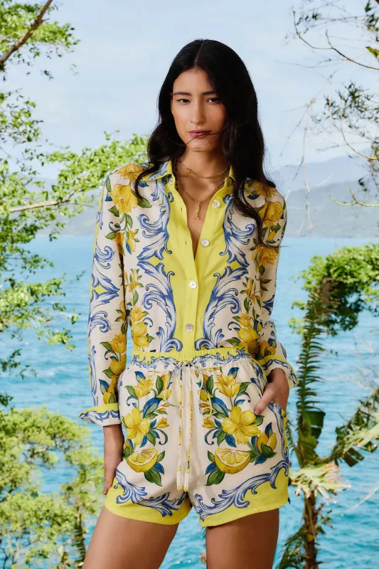 Off-White Sicily Scarf LENZING™ ECOVERO™ Euroflax™ Shorts sold by FARM Rio