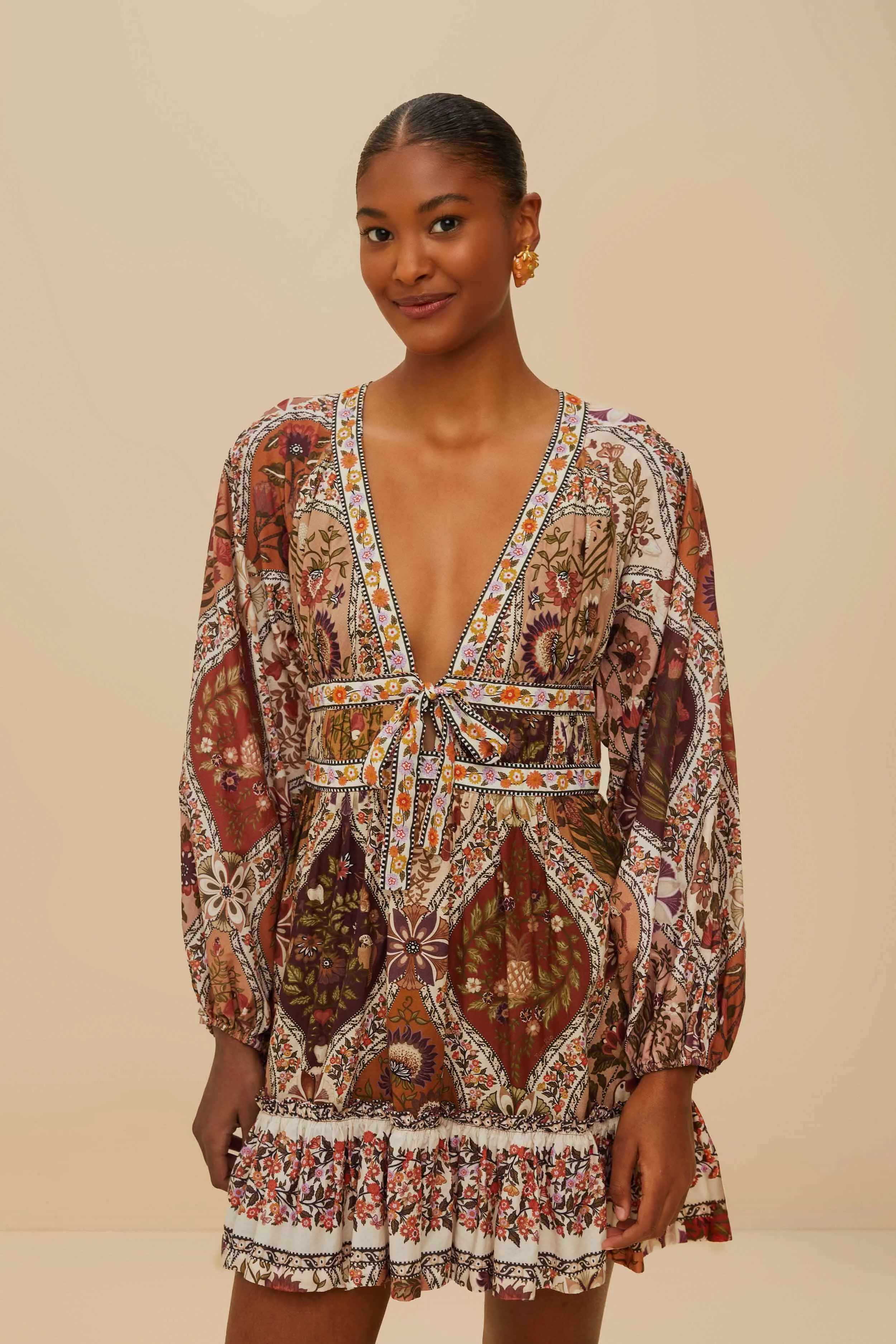 Multicolor Romantic Nature Mini Dress sold by FARM Rio