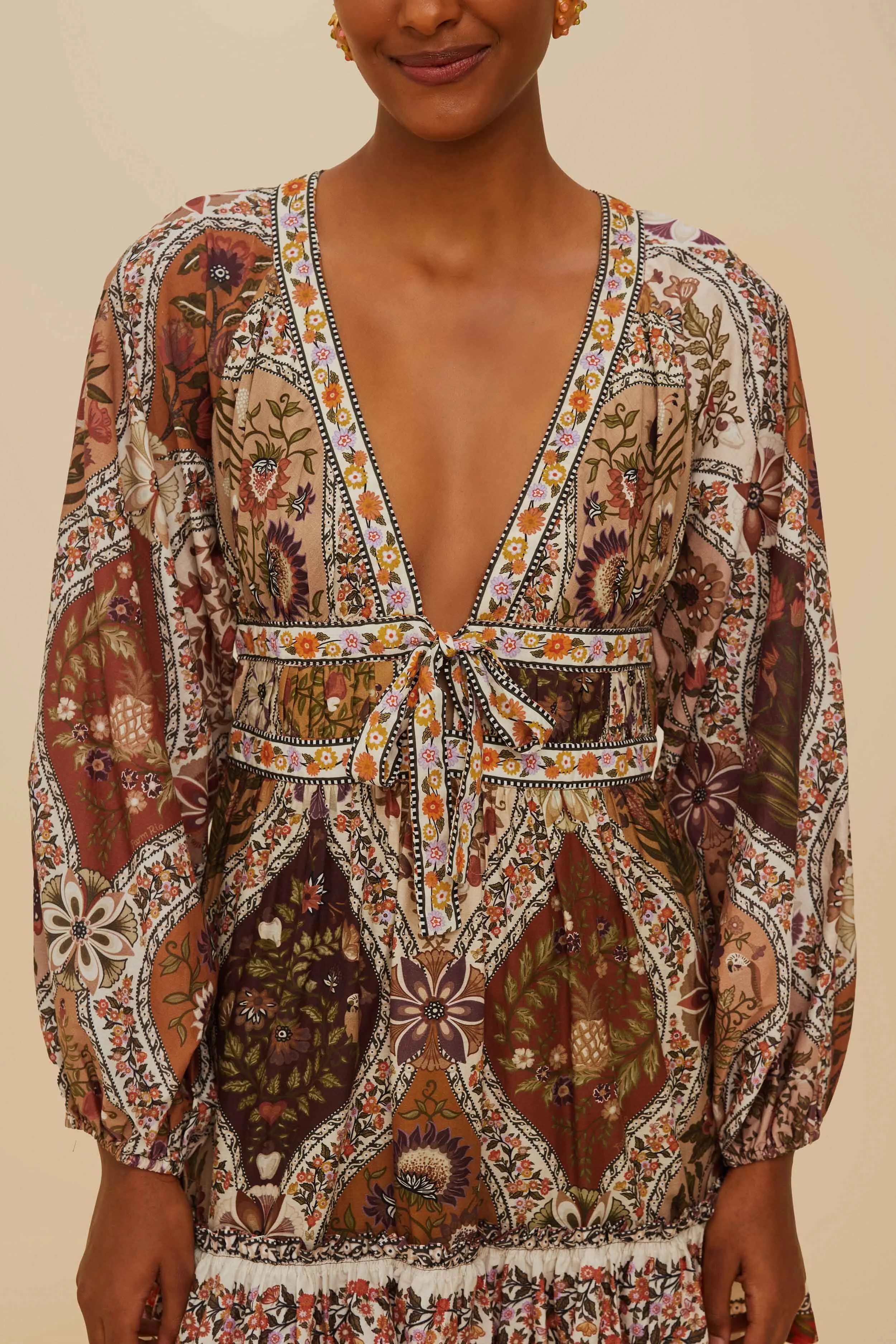 Multicolor Romantic Nature Mini Dress sold by FARM Rio product image thumbnail 2