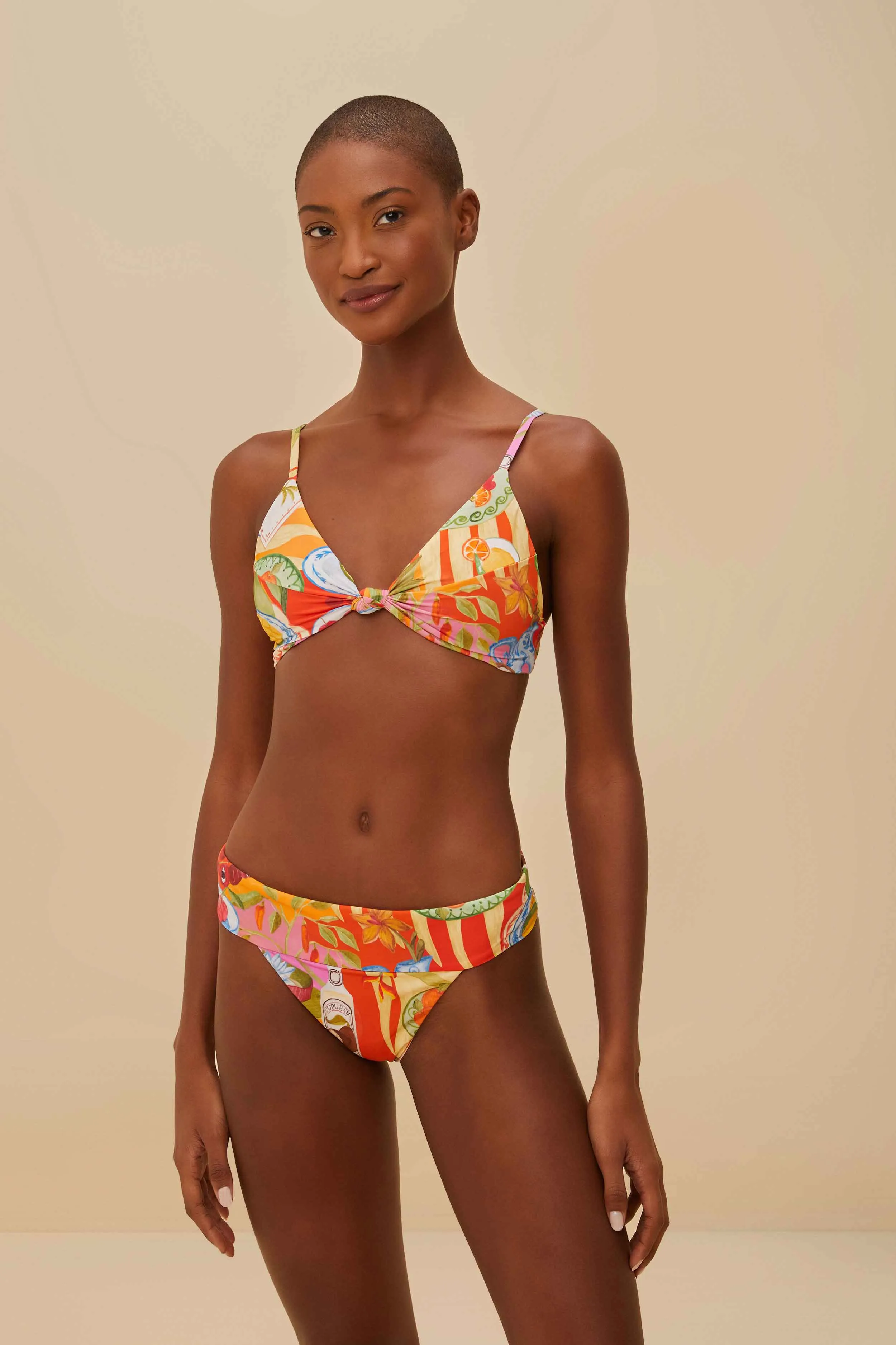 Multicolor Summer Picnic Knot Bikini Top sold by FARM Rio product image thumbnail 2