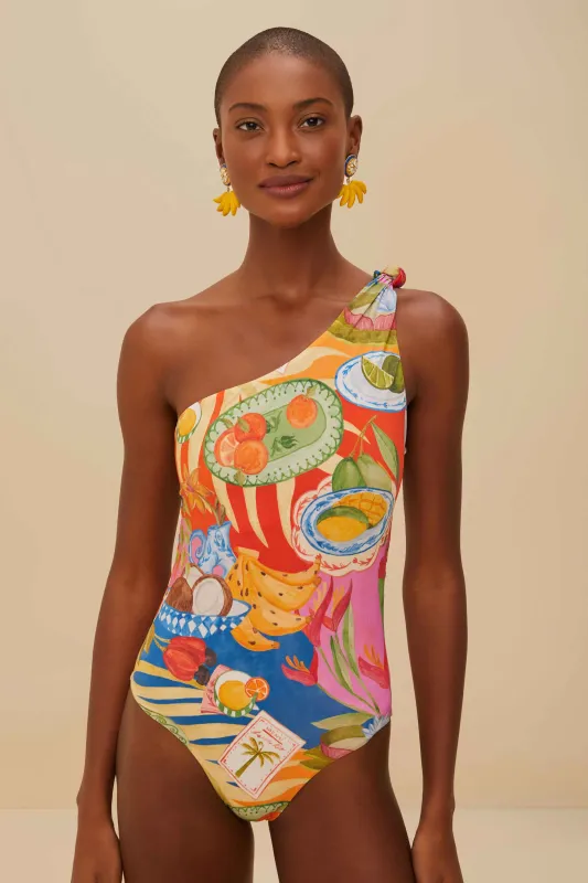 Multicolor Summer Picnic One-Piece Swimsuit sold by FARM Rio