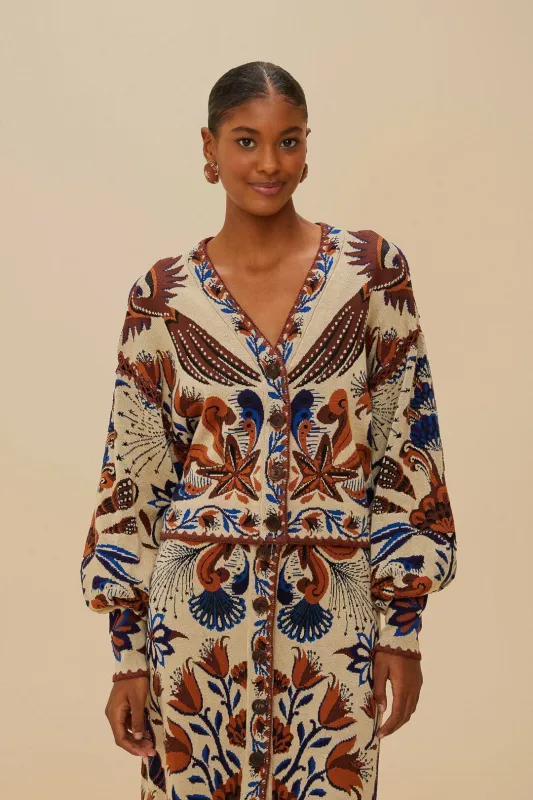 Sand Nature Land Knit Cardigan sold by FARM Rio