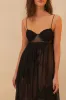 Black Special Lace Sleeveless Maxi Dress sold by FARM Rio