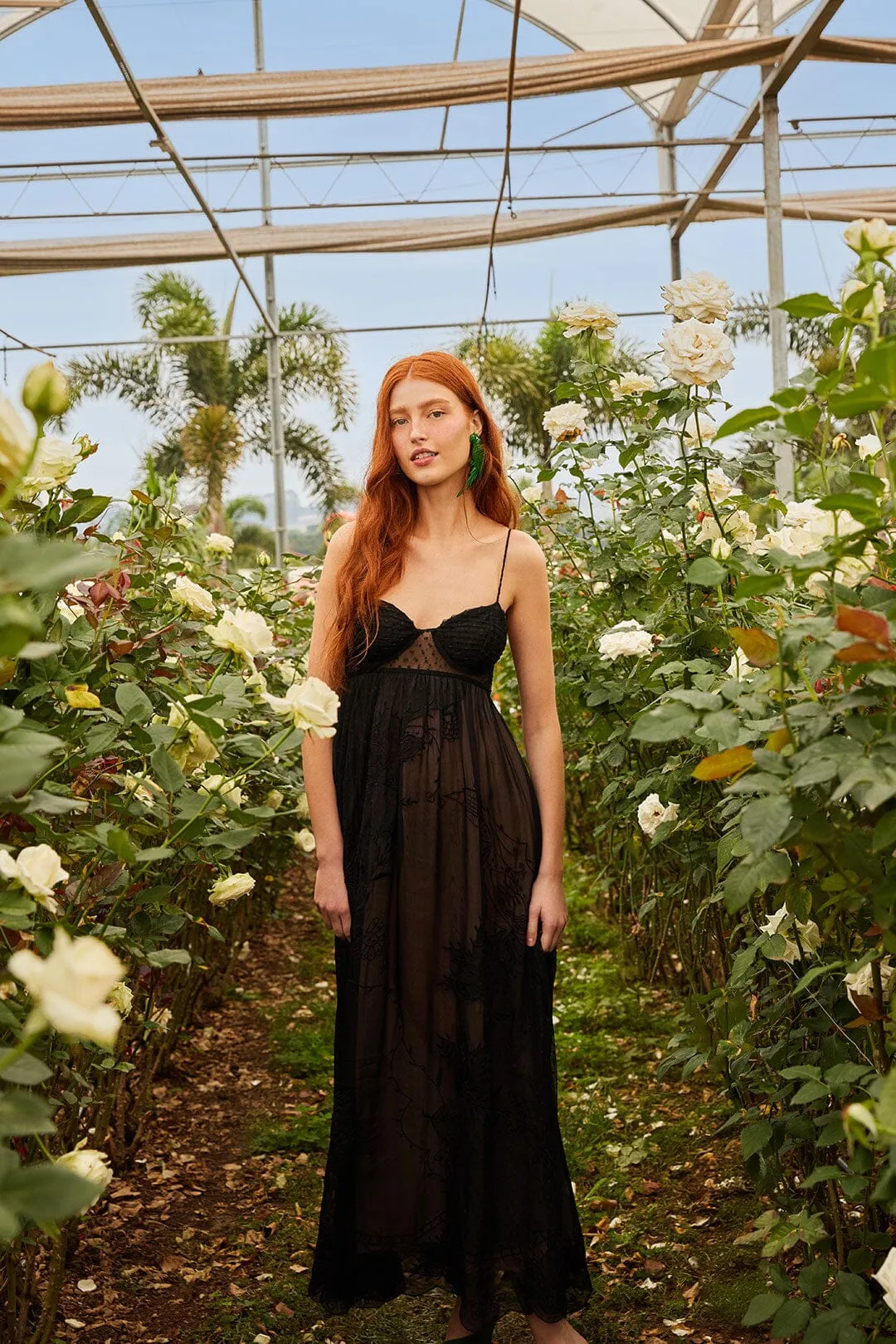 Black Special Lace Sleeveless Maxi Dress sold by FARM Rio product image thumbnail 3