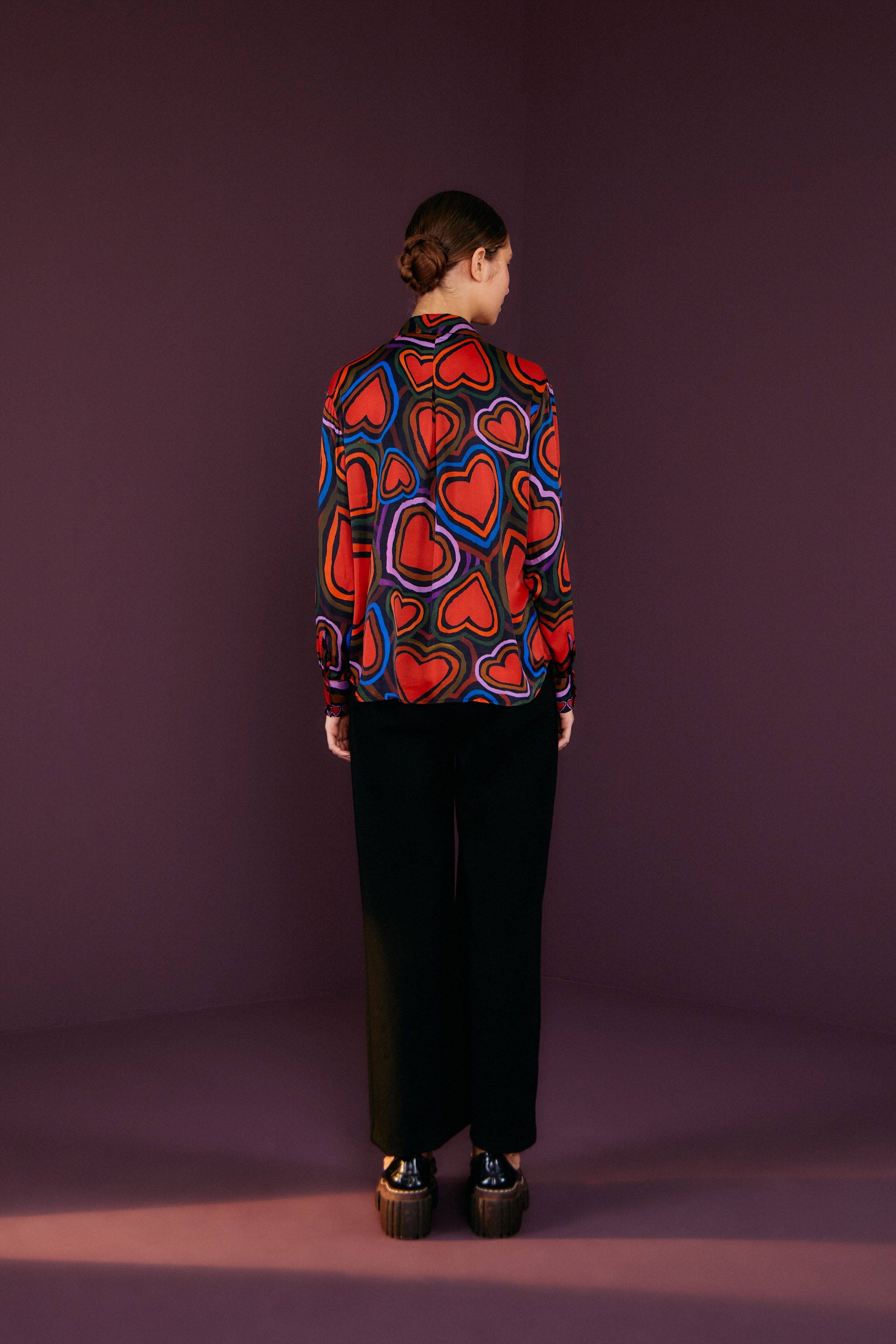 Rainbow Wild Hearts Lenzing™ Ecovero™ Viscose Shirt sold by FARM Rio product image thumbnail 3