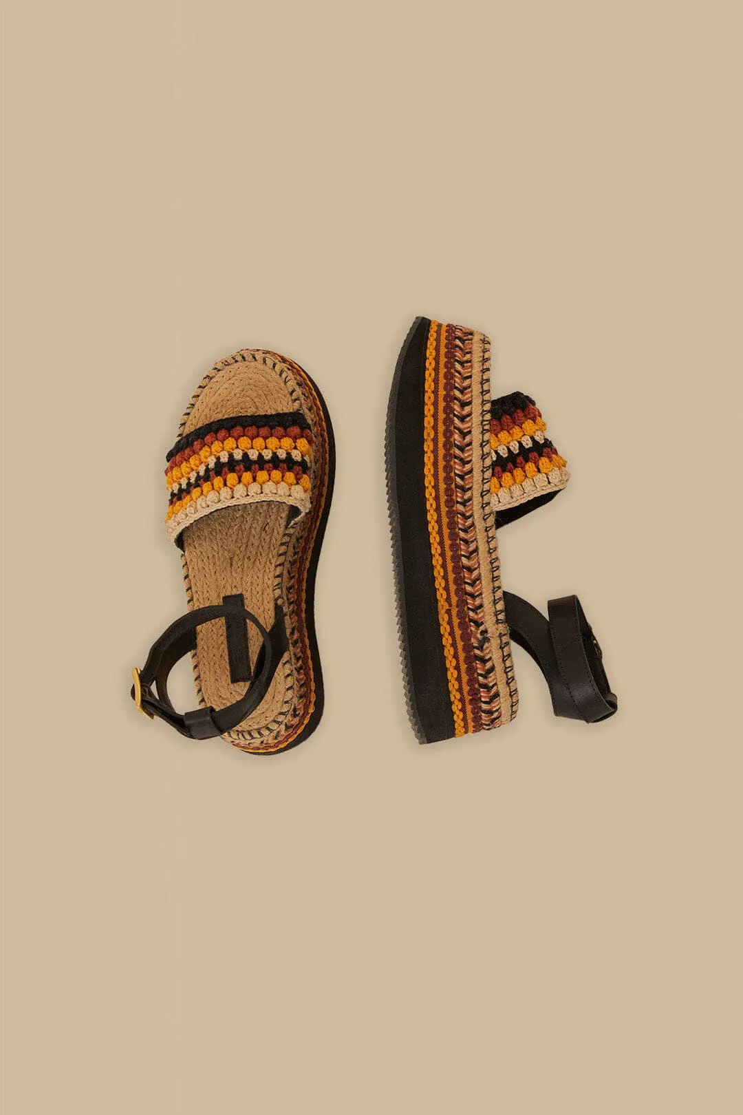 Rust Crochet Espadrille Flatform sold by FARM Rio product image thumbnail 4