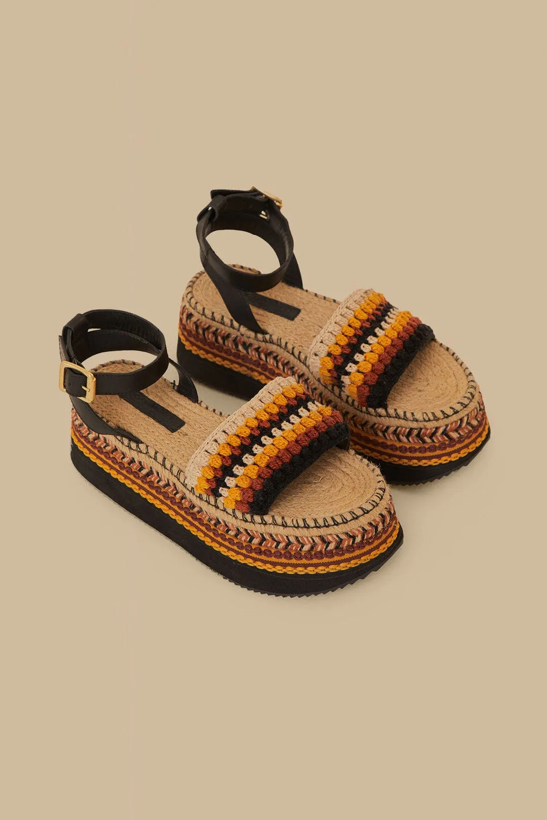 Rust Crochet Espadrille Flatform sold by FARM Rio product image thumbnail 2