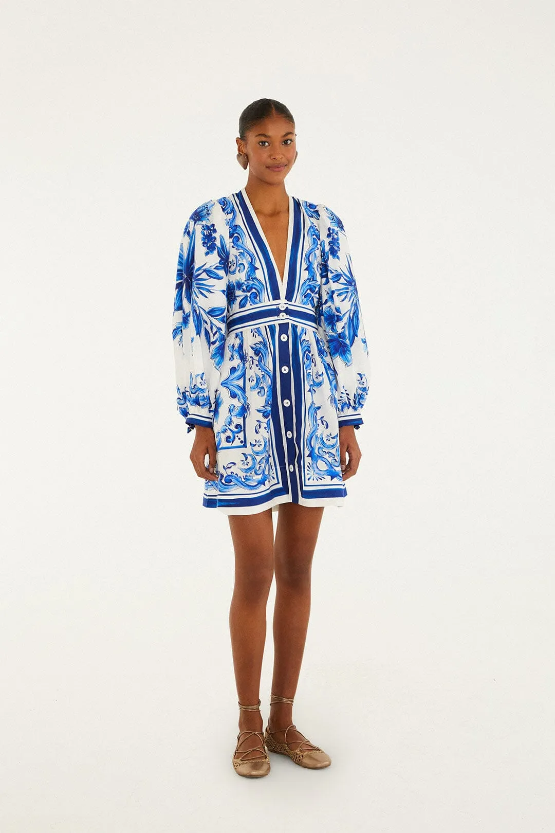 Off-White Garden Tiles Mini Dress sold by FARM Rio