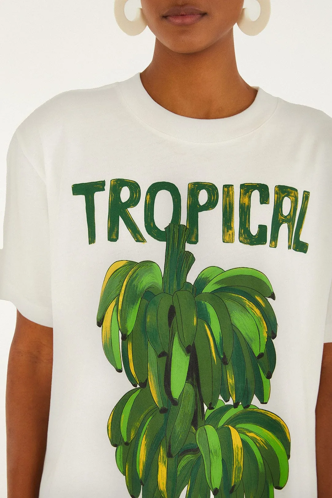 Off-White Tropical Organic Cotton Relaxed T-Shirt sold by FARM Rio product image thumbnail 2
