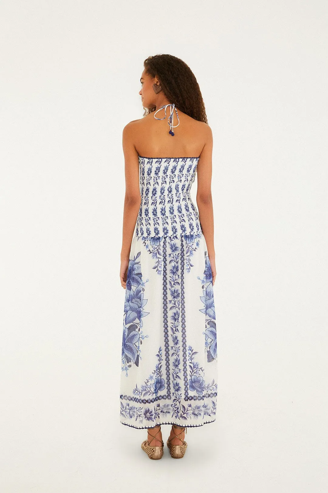 Off-White Summer Fruit Scarf Maxi Dress sold by FARM Rio product image thumbnail 3