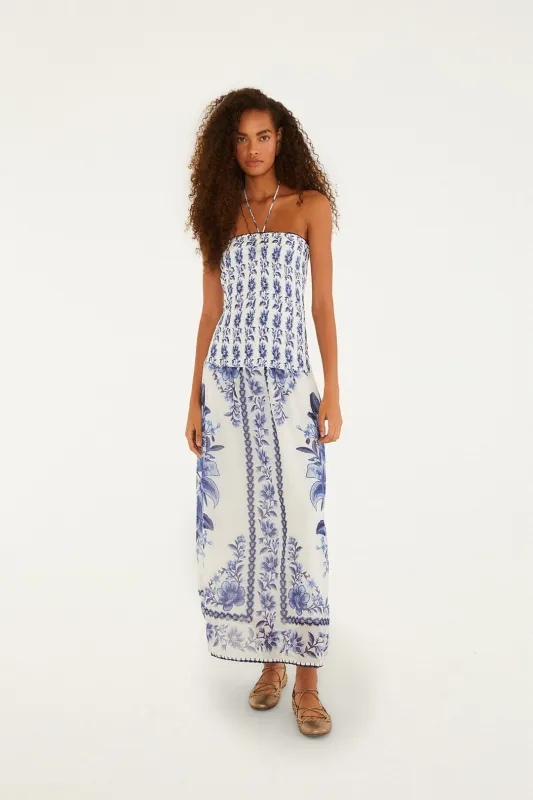 Off-White Summer Fruit Scarf Maxi Dress sold by FARM Rio