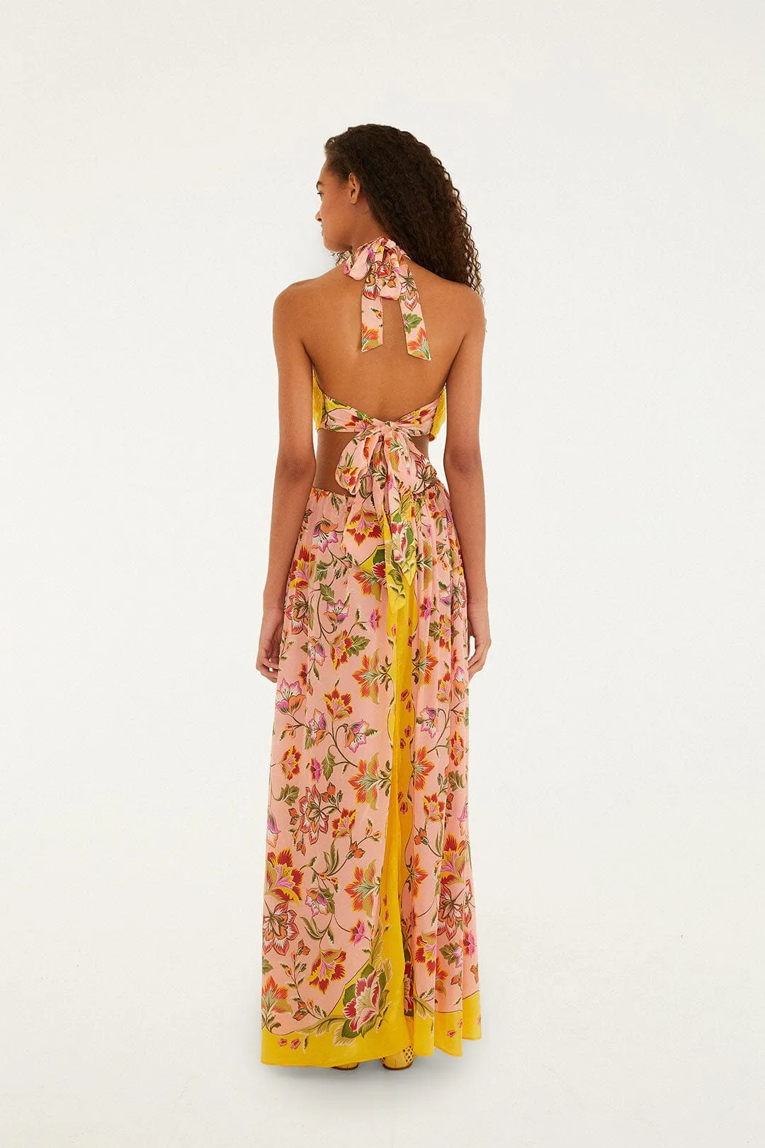Soft Pink Beauty Scarf Maxi Dress sold by FARM Rio product image thumbnail 3