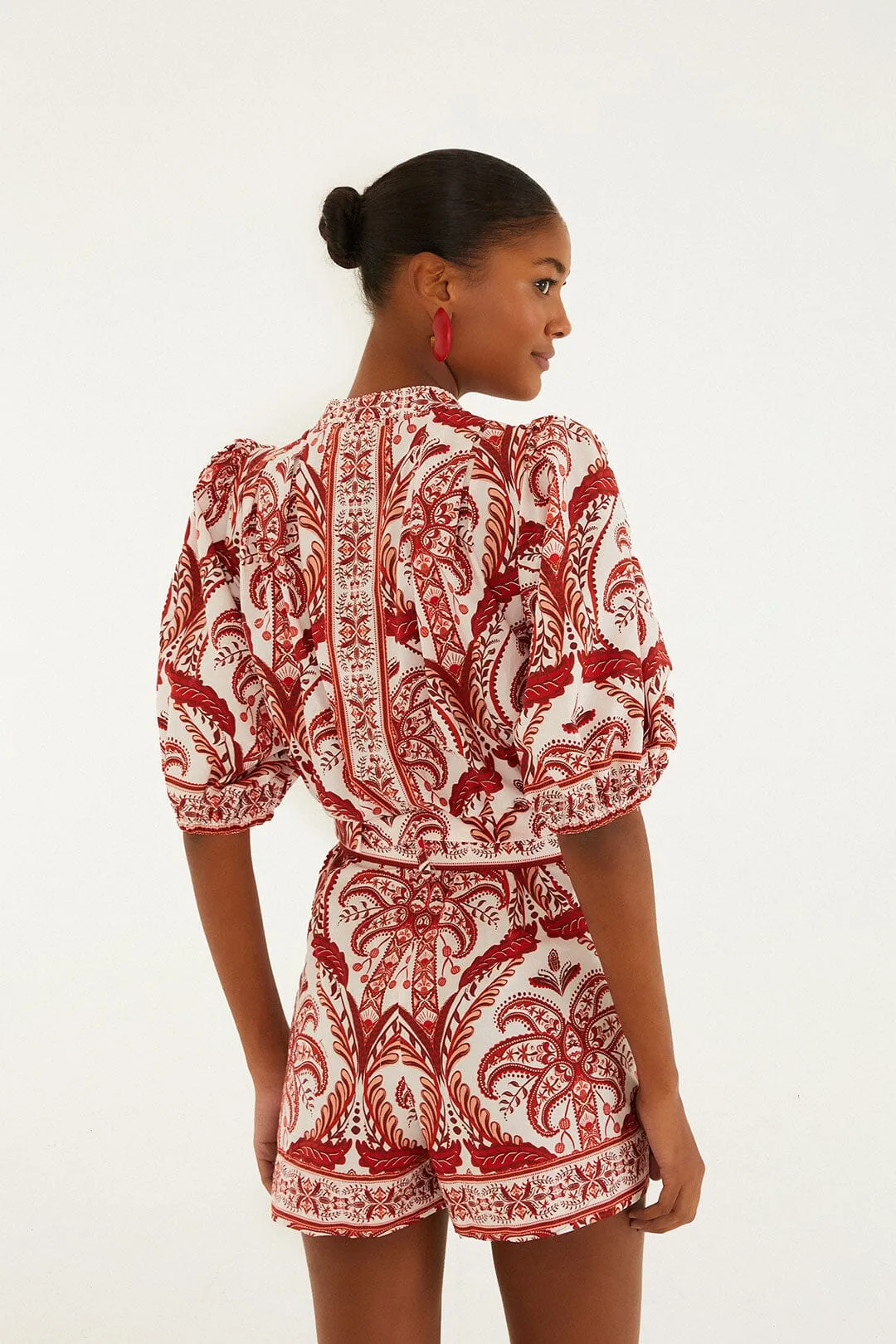 Off-White Tropical Cameo Organic Cotton Romper sold by FARM Rio product image thumbnail 3