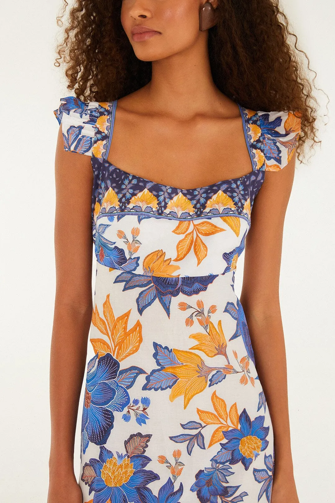 Off-White Summer Flowers Maxi Dress sold by FARM Rio product image thumbnail 2