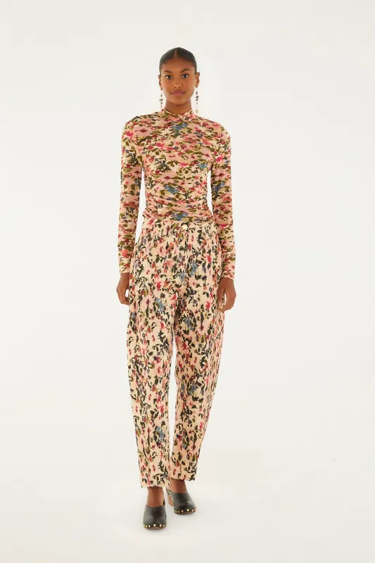 Pink Tiny Flowers Canvas Ballon Pants sold by FARM Rio