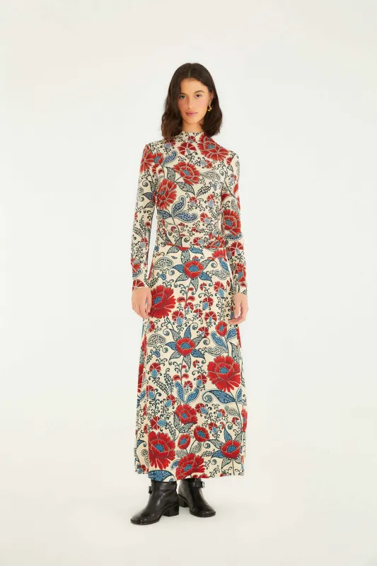 Sand Francesca Lenzing™ Ecovero™ Viscose Maxi Skirt sold by FARM Rio